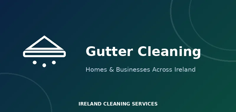 Technician cleaning roof gutters of a house in Dublin