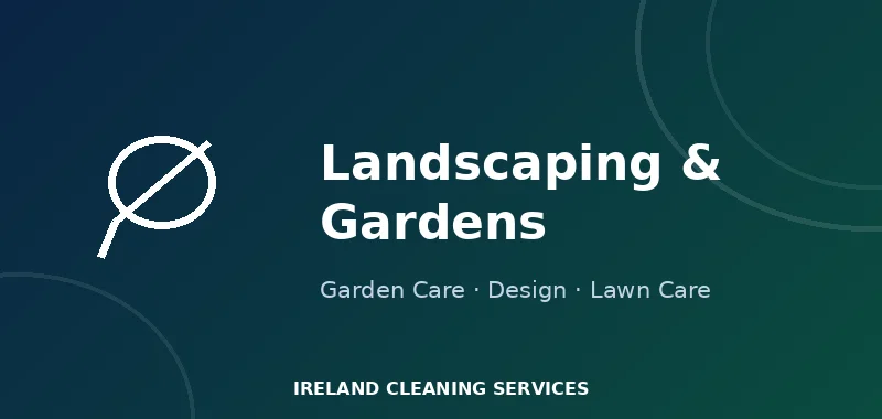 Gardener maintaining a landscaped garden in Dublin