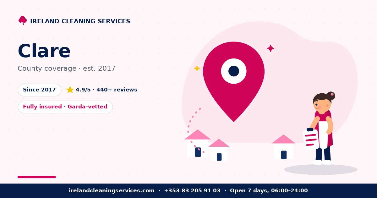 Cleaning and property services in County Clare — Ireland Cleaning Services coverage