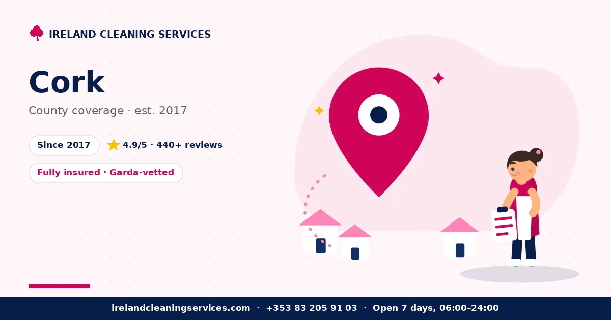 Cleaning and property services in County Cork — Ireland Cleaning Services coverage