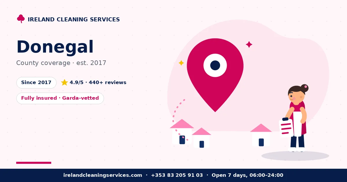 Cleaning and property services in County Donegal — Ireland Cleaning Services coverage
