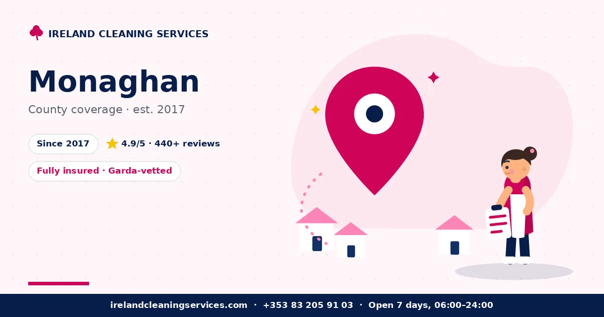 Cleaning and property services in County Monaghan — Ireland Cleaning Services coverage