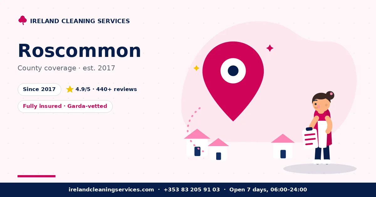 Cleaning and property services in County Roscommon — Ireland Cleaning Services coverage