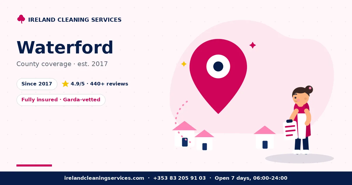 Cleaning and property services in County Waterford — Ireland Cleaning Services coverage