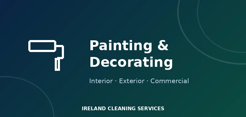 Painter decorating an interior wall of a Dublin home