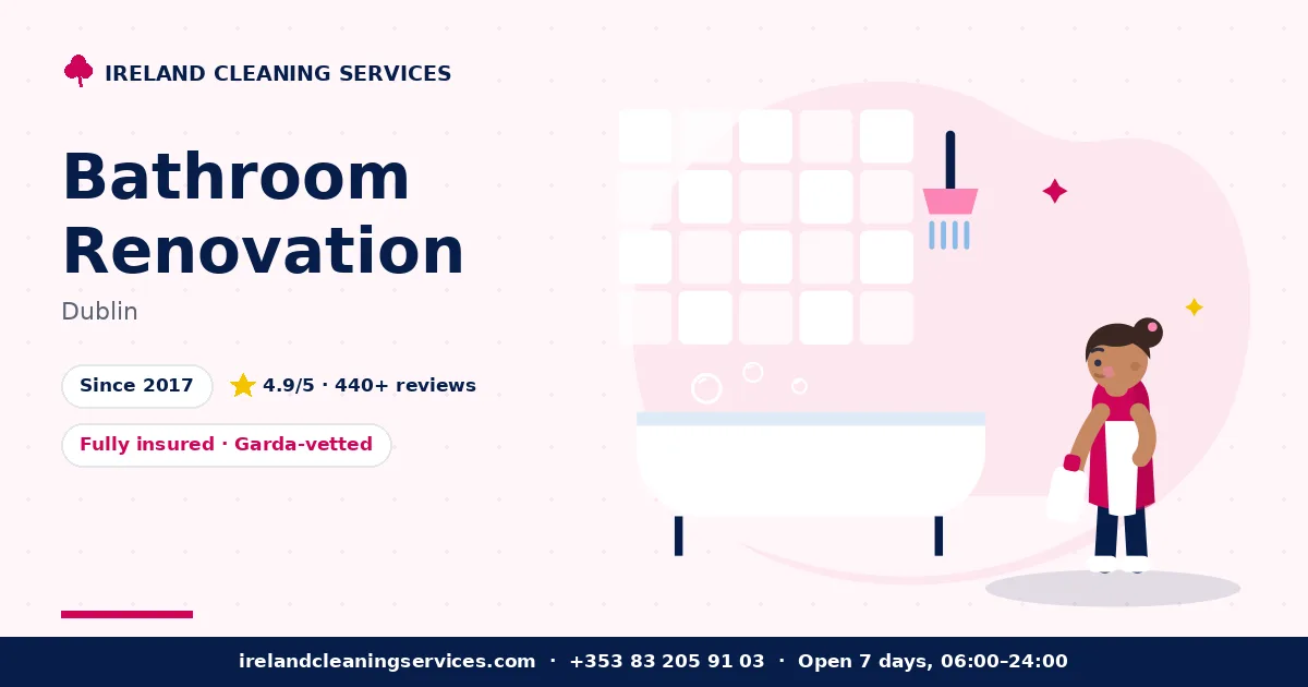 Bathroom Renovation in Dublin by Ireland Cleaning Services — professional team at work