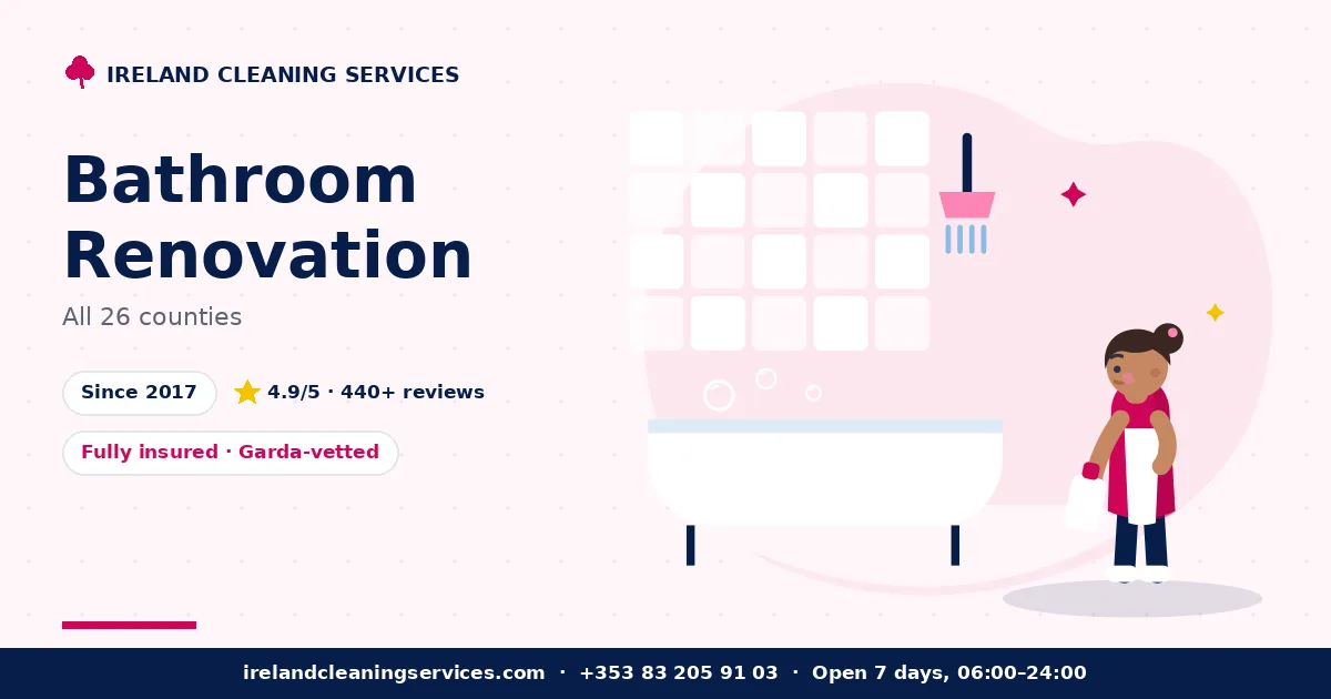 Bathroom Renovation in Ireland by Ireland Cleaning Services — professional team at work