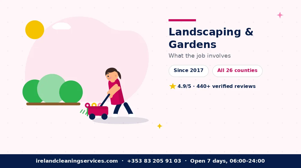 Garden Maintenance in Dublin — detailed view of the work Ireland Cleaning Services carries out