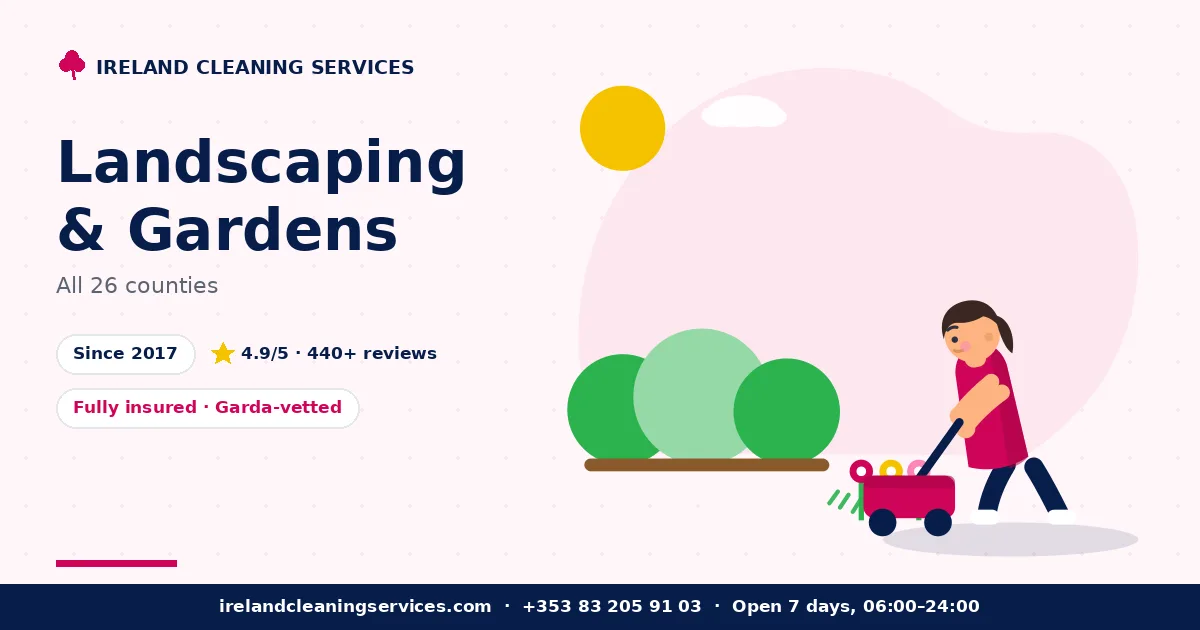 Landscaping & Garden Maintenance in Ireland by Ireland Cleaning Services — professional team at work